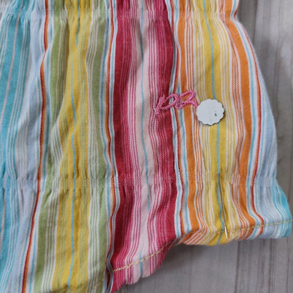 Vintage Point Zero Colorful Stripped Wrinkled Cotton Shirt, Size S - Picture 6 of 7
